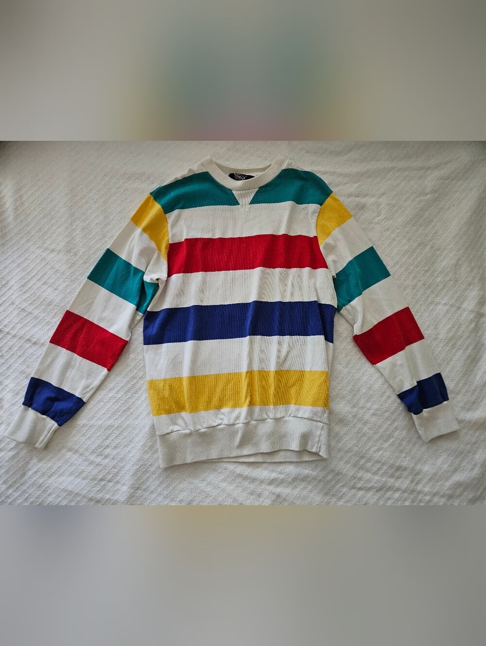Vintage Woolrich Men's Striped Crewneck Shirt